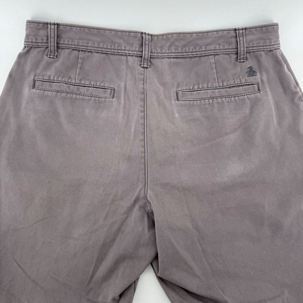 Original Penguin Chino Shorts Mens 32 Classic‎ Minimalist Heritage Grey Short